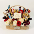 Luxury Anniversary Gift Basket - Ferrero Rocher, KitKat, Snickers, Twix, Bounty, Toblerone, Custom Flowers - Fully Customizable